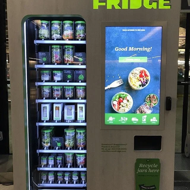 Kudos @farmersfridge. Just saw you in Chicago airport! Much gratitude for providing healthy options for so many of us always searching for nutritious fresh food. Hope